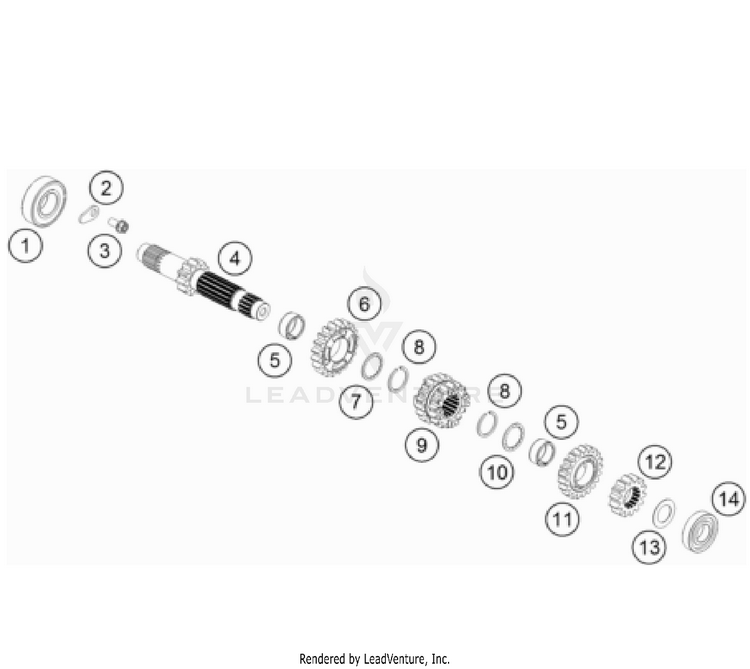 Transmission I - Main Shaft TC 85 Engine - 2022 Schematic