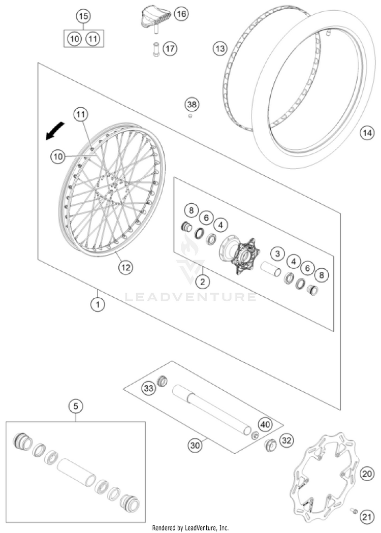 Front Wheel FX 350 CHASSIS - 2023 Schematic