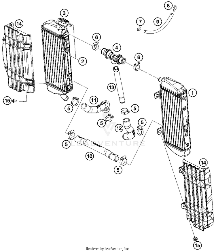 Cooling System FC 250 ENGINE - 2018 Schematic