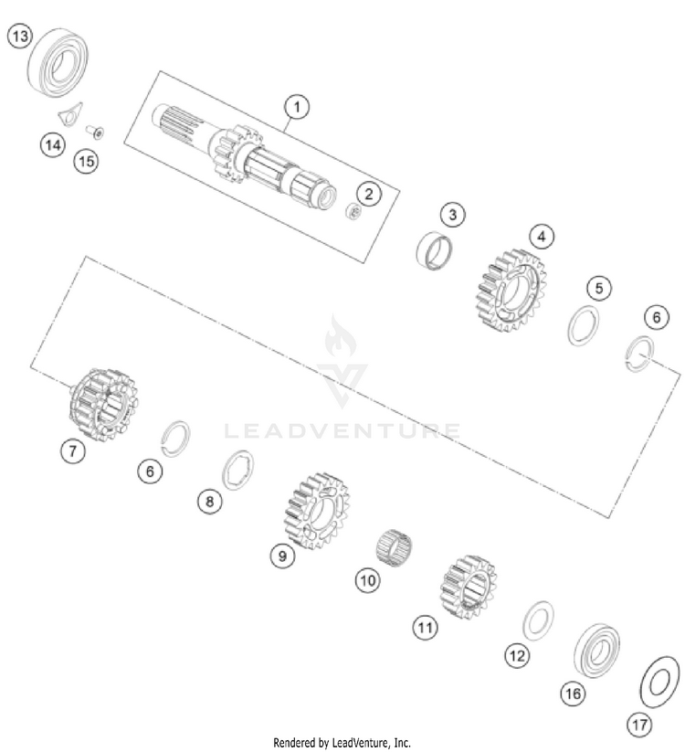 Transmission I - Main Shaft FS 450 ENGINE - 2024 Schematic