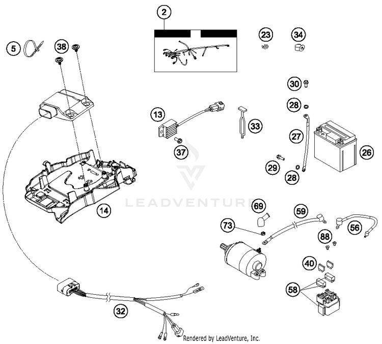 Wiring Harness TE 250 CHASSIS - 2014 Schematic