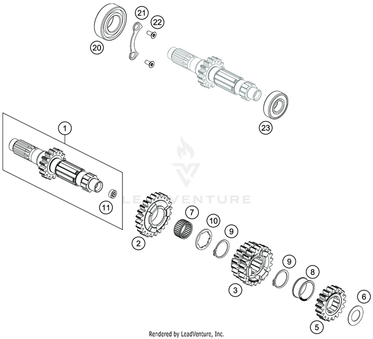 Transmission I - Main Shaft Schematic