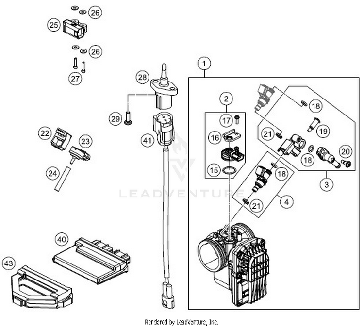 Throttle Body 701 VITPILEN ENGINE - 2018 Schematic