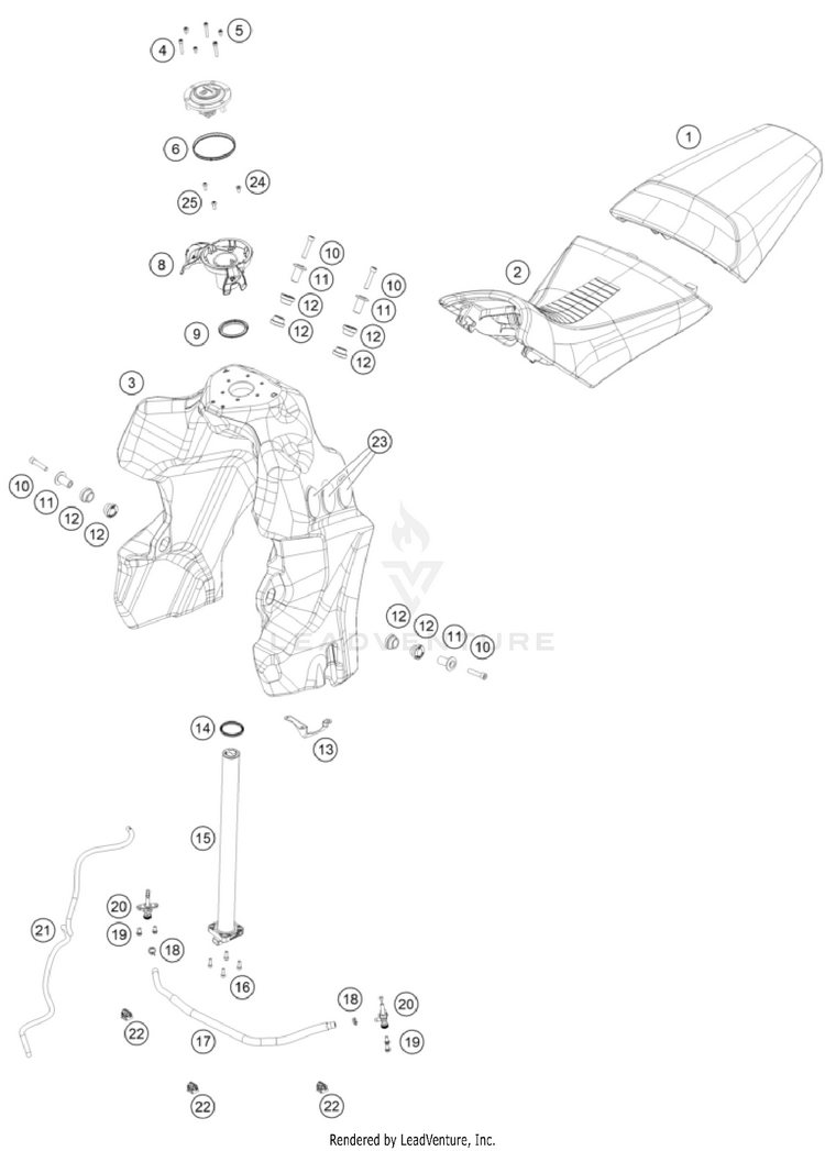 Tank, Seat NORDEN 901 CHASSIS - 2024 Schematic