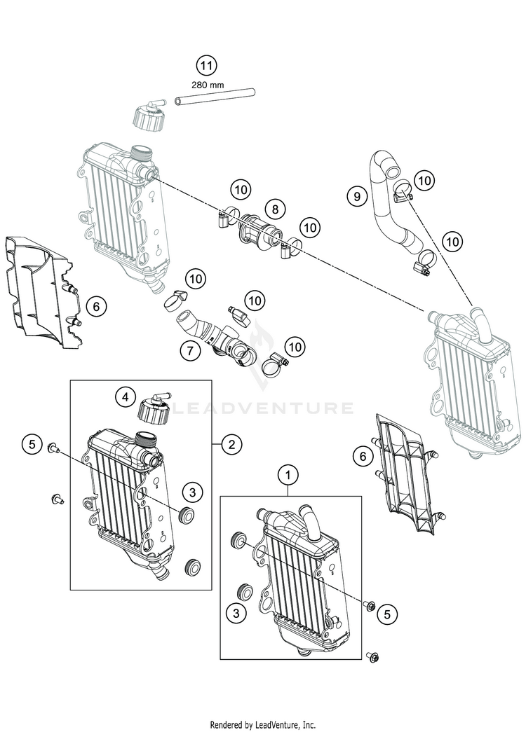Cooling System TC 65 ENGINE - 2020 Schematic