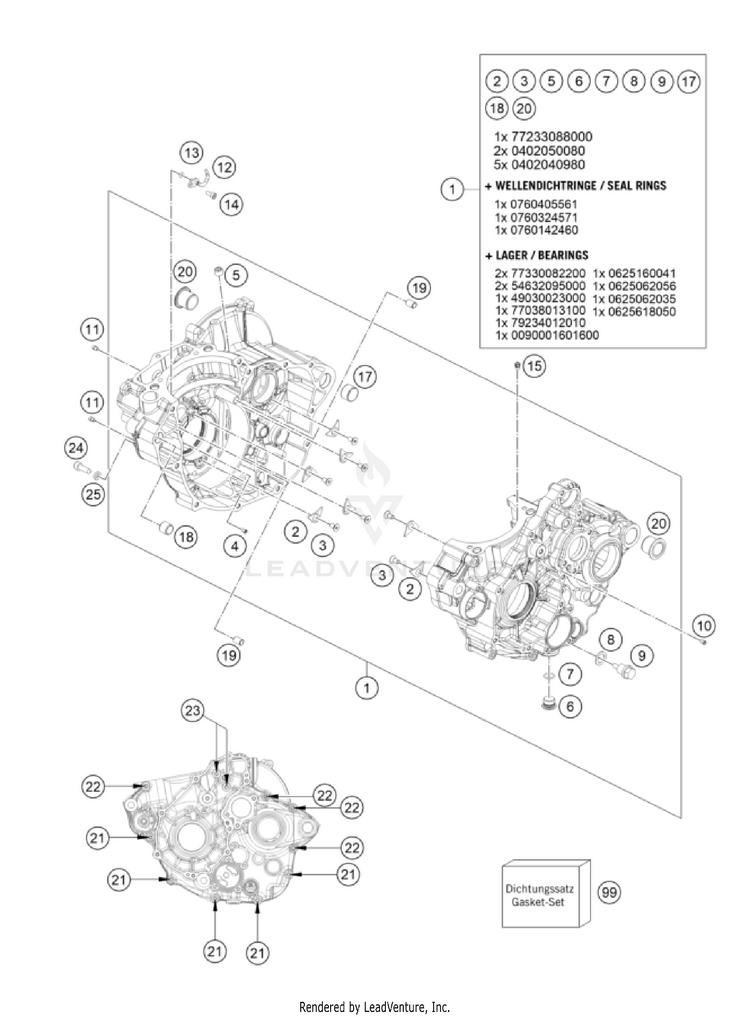 Engine Case FX 350 Engine - 2022 Schematic