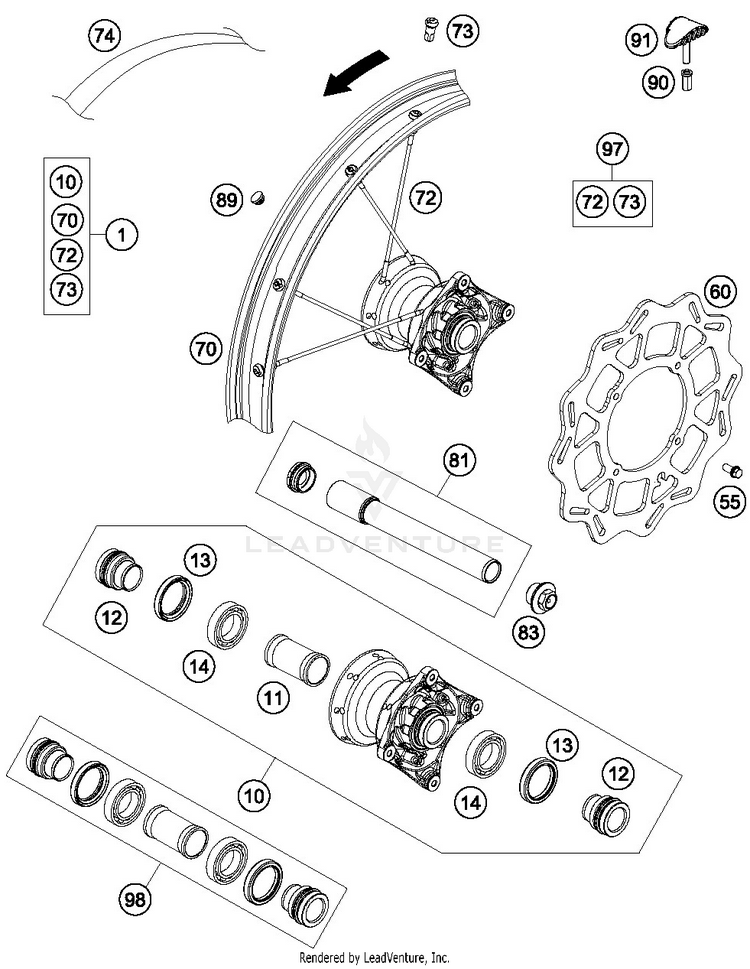 Front Wheel TC 85 19 16 CHASSIS - 2019 Schematic