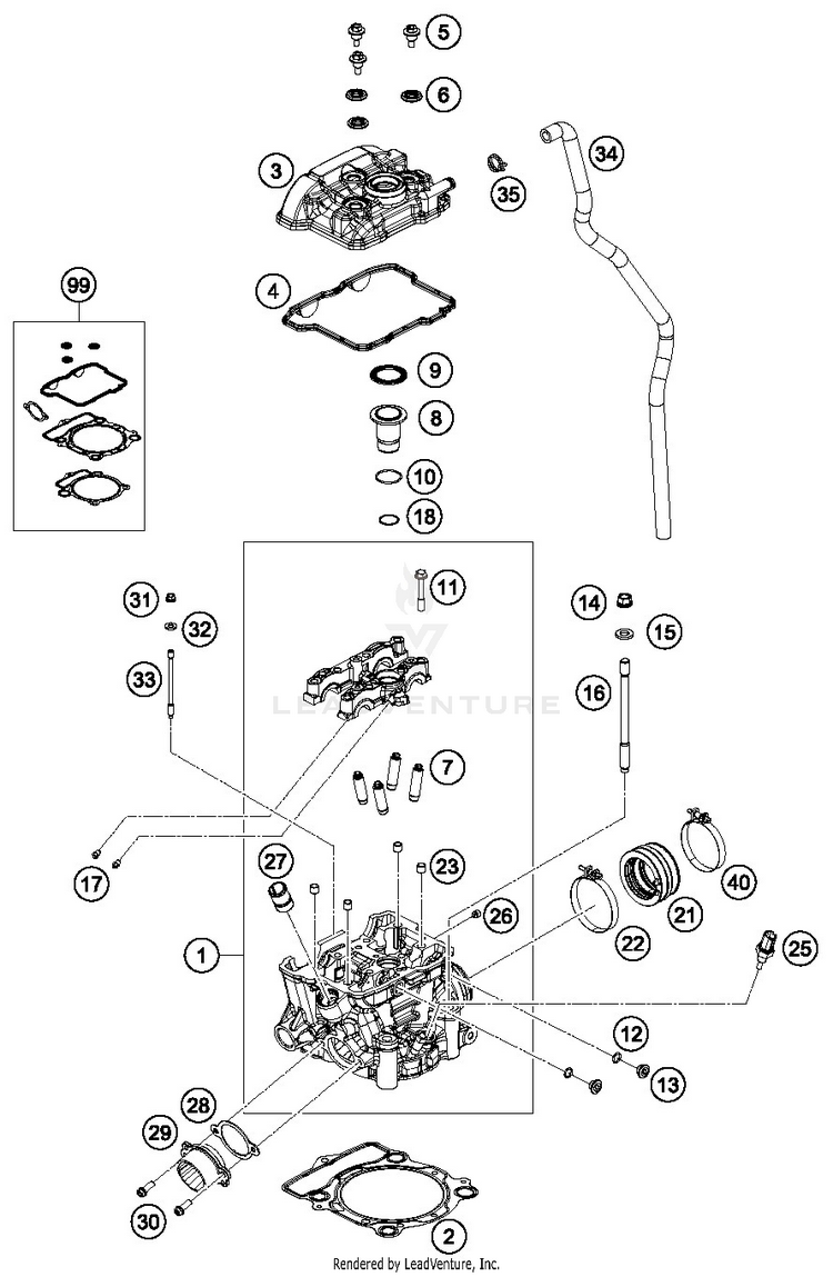 Cylinder Head FX 350 ENGINE - 2019 Schematic
