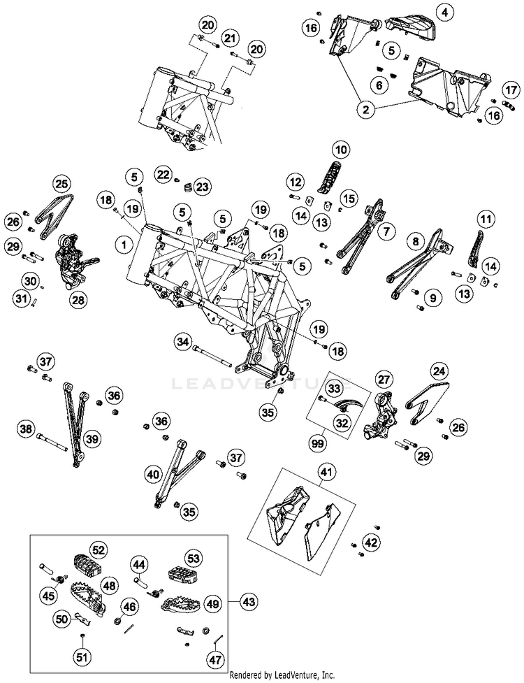 Frame 701 SUPERMOTO CHASSIS - 2018 Schematic