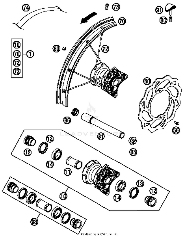 Front Wheel TC 85 CHASSIS - 2014 Schematic