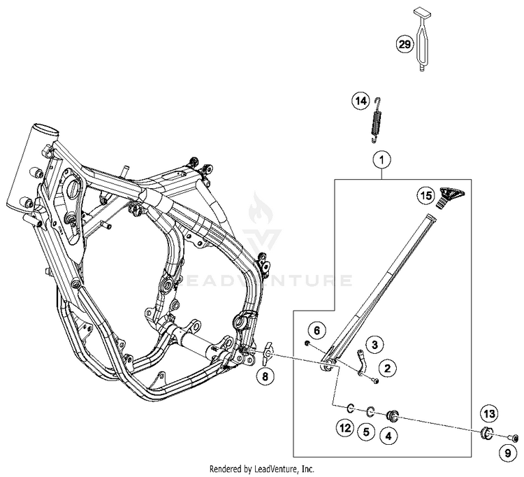Side / Center Stand FE 250 CHASSIS - 2018 Schematic