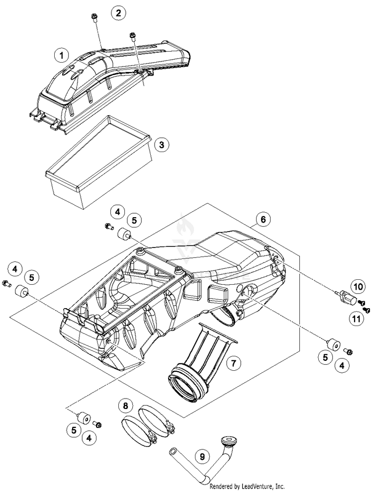 Air Filter 701 ENDURO CHASSIS - 2016 Schematic