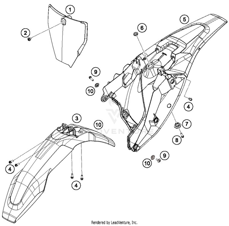 Mask, Fenders TC 85 19 16 CHASSIS - 2019 Schematic