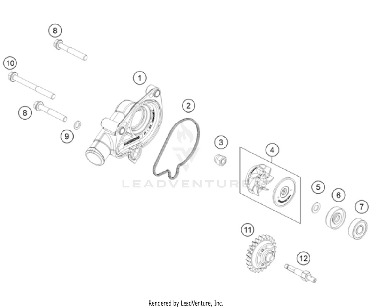 Water Pump TX 300i ENGINE - 2023 Schematic
