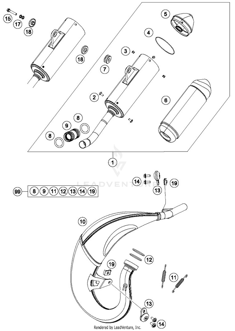 Exhaust System TC 85 19 16 CHASSIS - 2019 Schematic