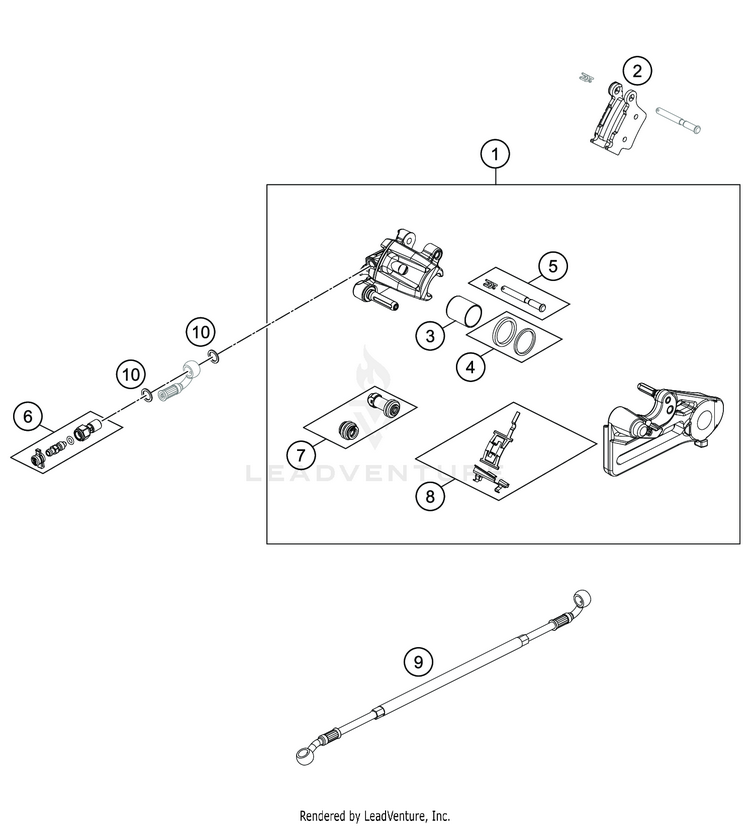 Rear Brake Caliper FE 350s CHASSIS - 2020 Schematic