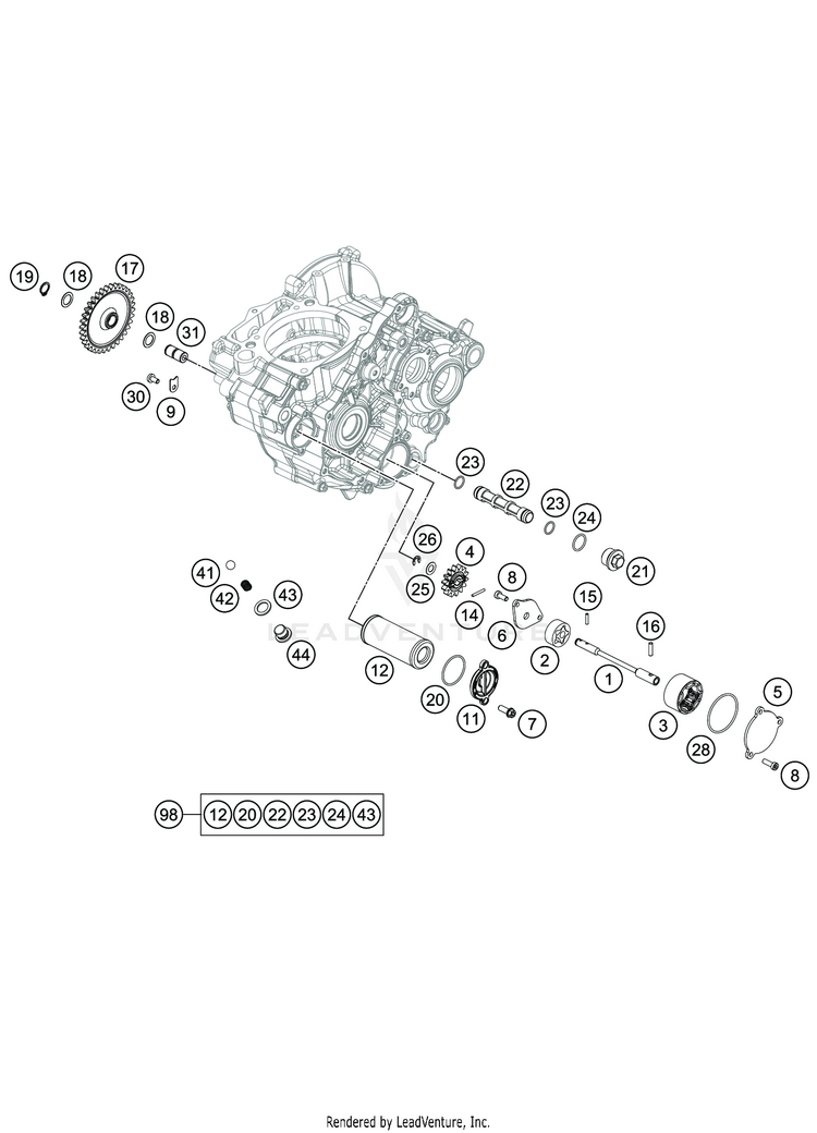 Lubricating System FC 350 ENGINE - 2020 Schematic