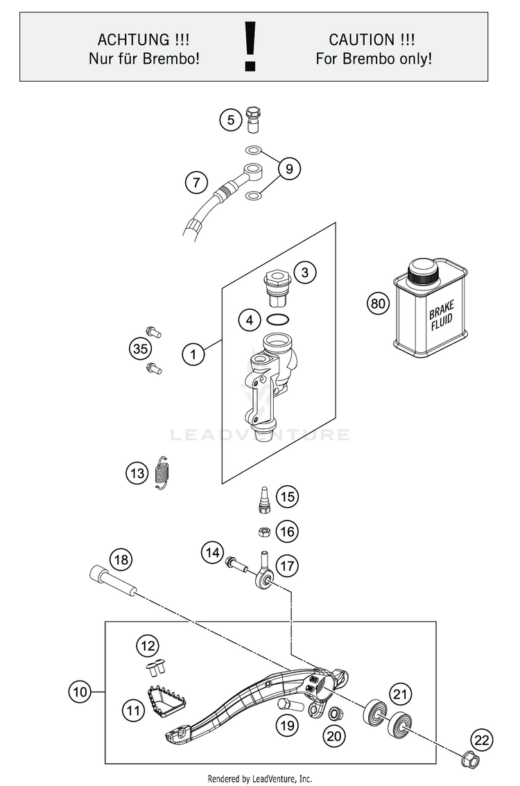 Rear Brake Control TC 125 CHASSIS - 2020 Schematic