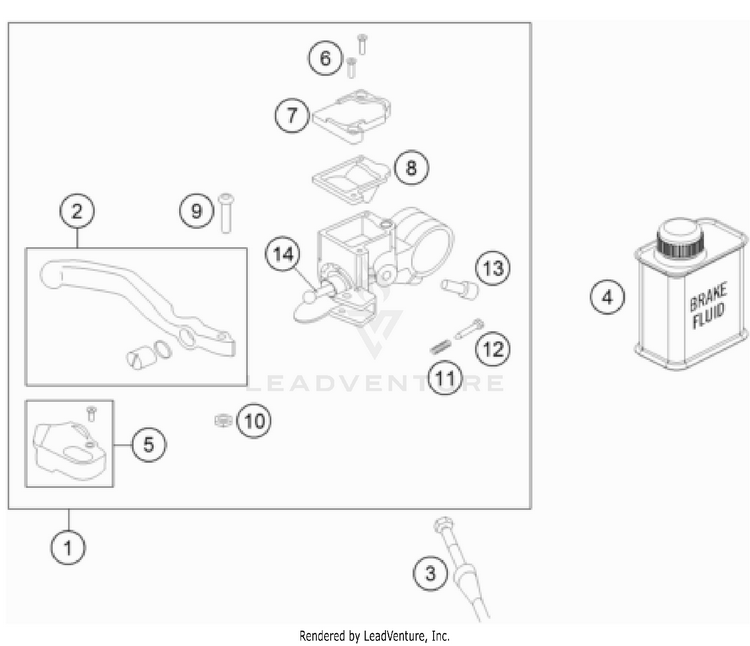 Front Brake Control TC 50 MINI CHASSIS - 2023 Schematic