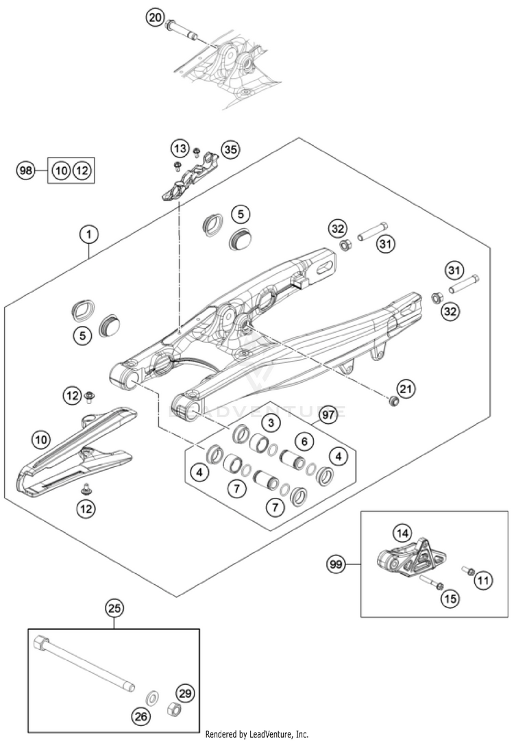 Swing Arm TC 65 CHASSIS - 2023 Schematic