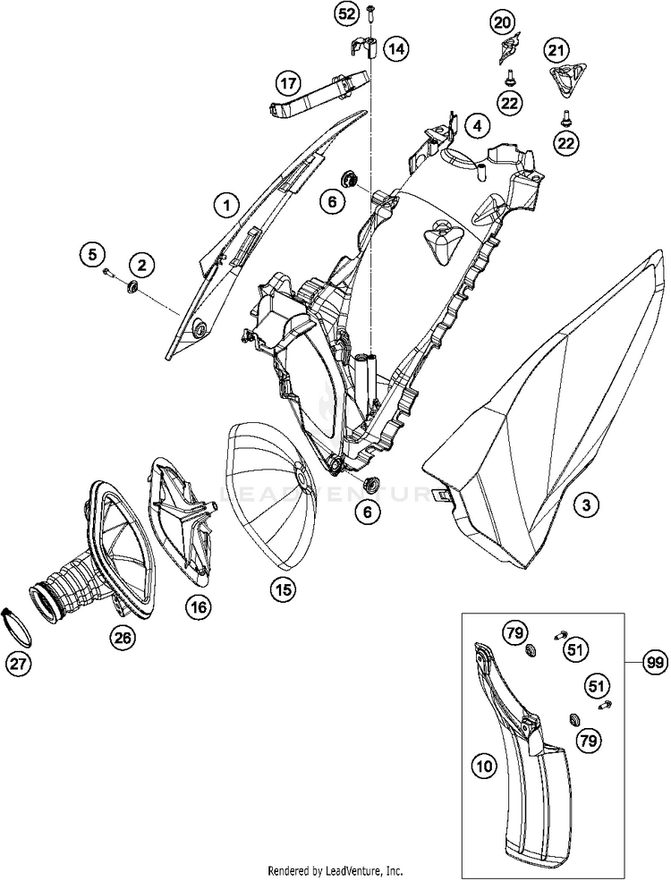 Air Filter FC 350 CHASSIS - 2014 Schematic