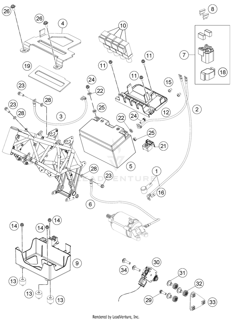 Battery 701 ENDURO CHASSIS - 2021 Schematic
