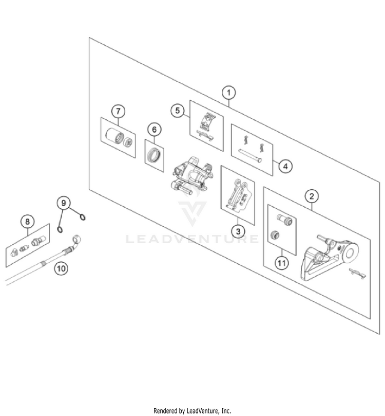 Rear Brake Caliper Schematic