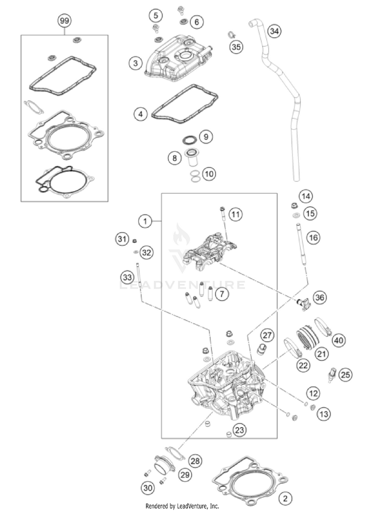 Cylinder Head FX 350 ENGINE - 2024 Schematic