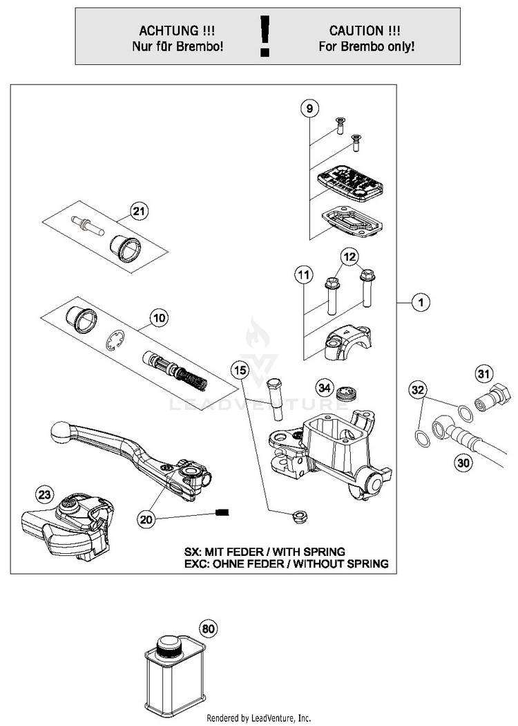 Front Brake Control FC 450 CHASSIS - 2019 Schematic
