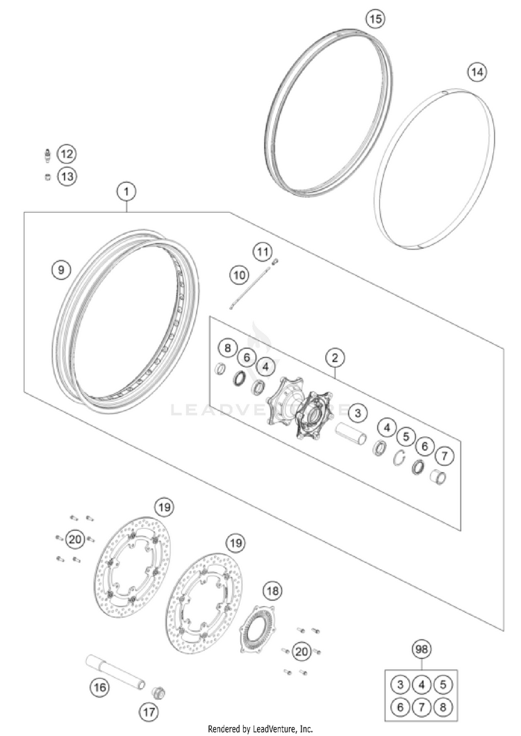 Front Wheel NORDEN 901 CHASSIS - 2024 Schematic