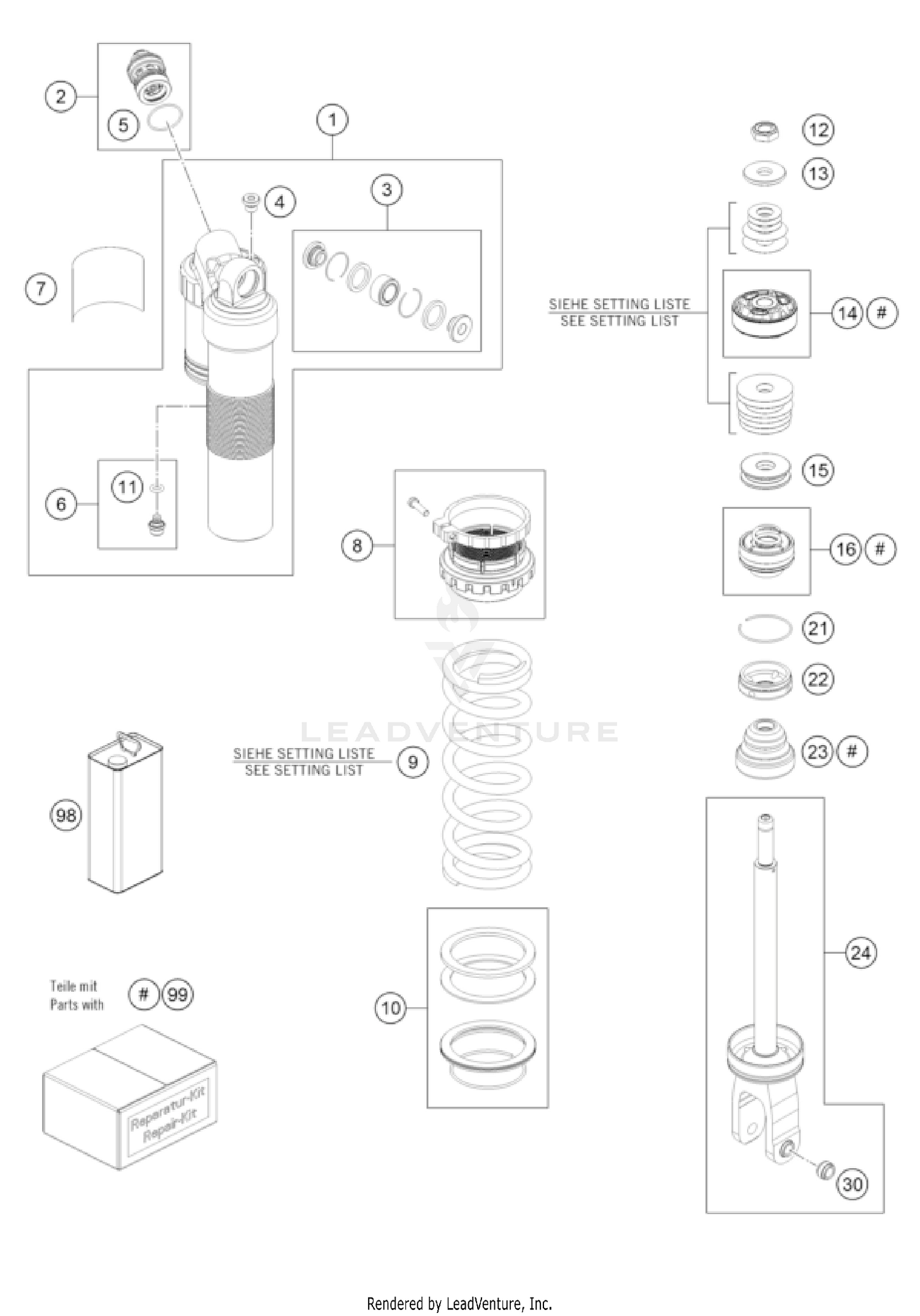 SHOCK ABSORBER DISASSEMBLED