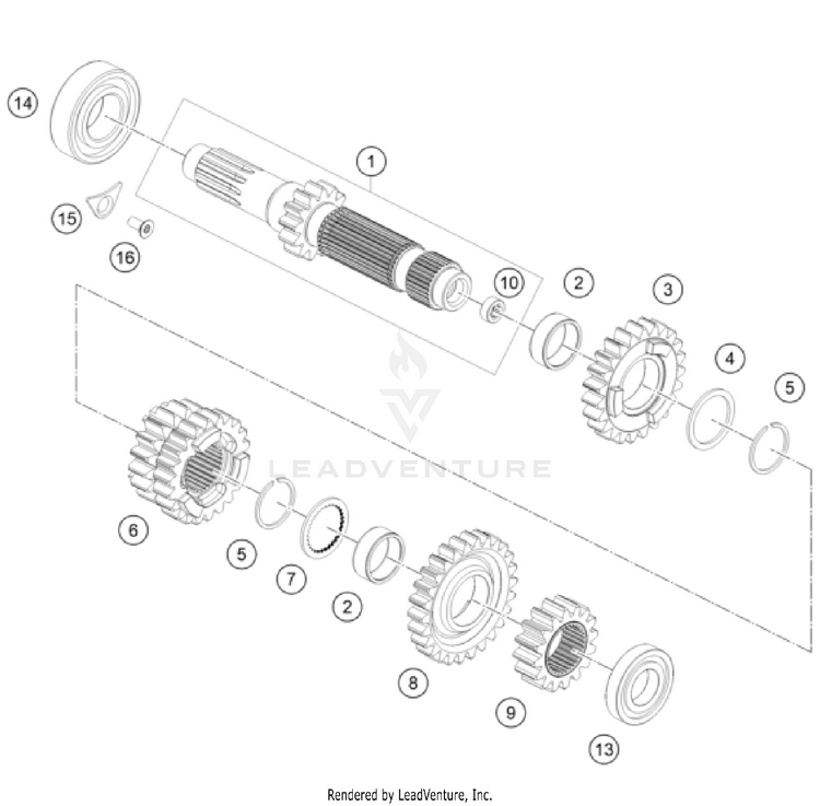 Transmission I - Main Shaft TX 300i ENGINE - 2025 Schematic
