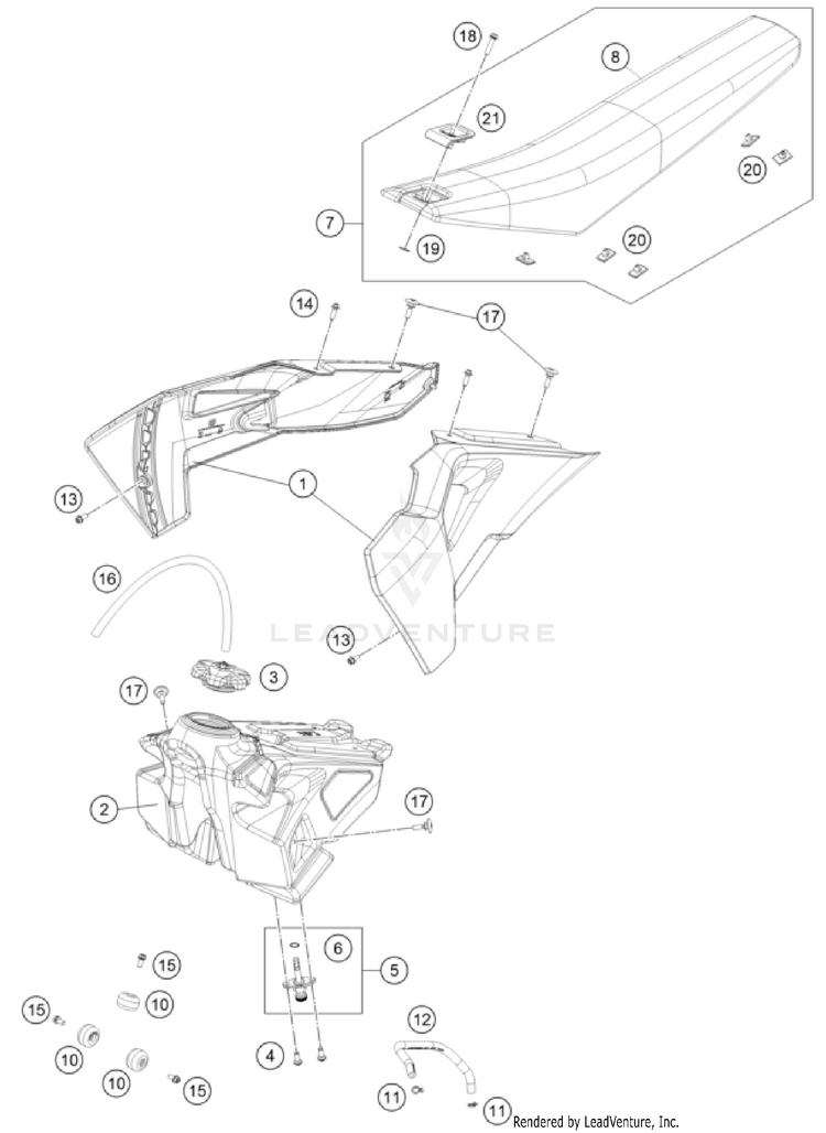 Tank, Seat TC 85 19/16 CHASSIS - 2025 Schematic