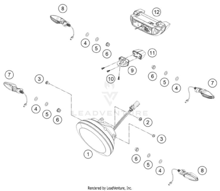 Lighting System SVARTPILEN 801 CHASSIS - 2024 Schematic