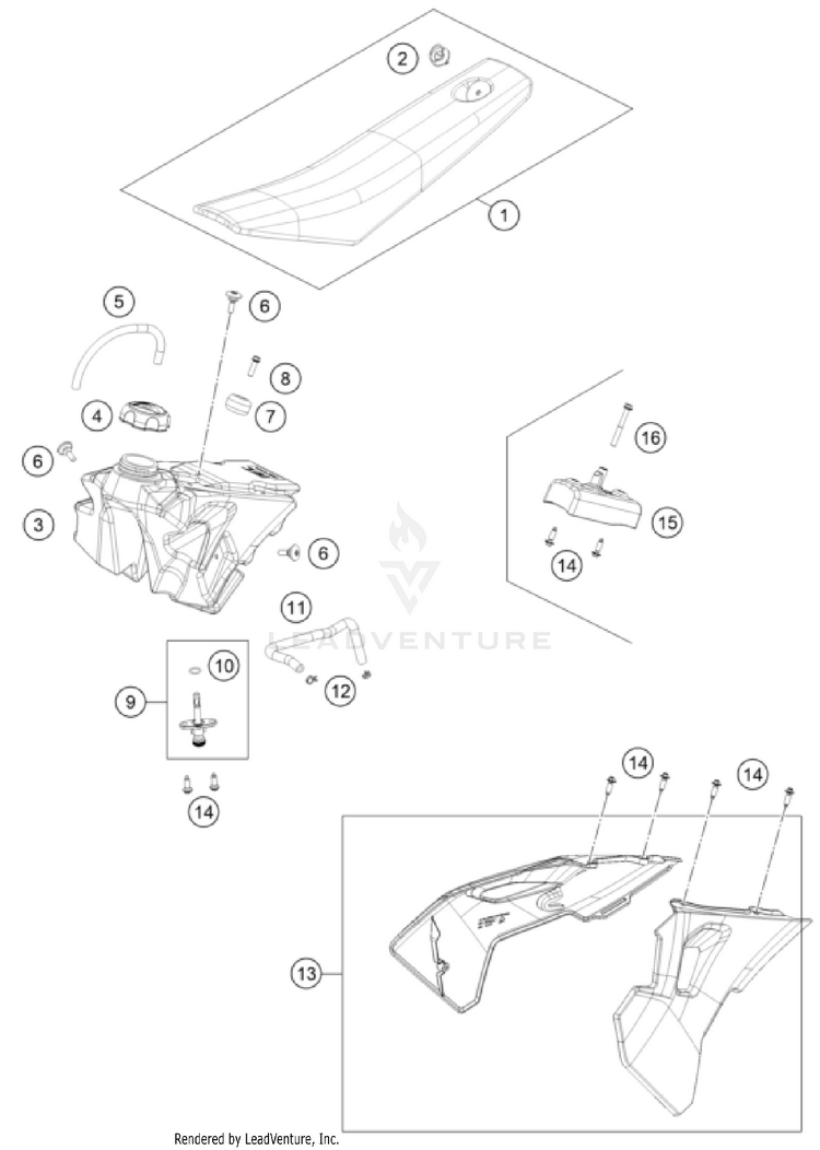 Tank, Seat TC 50 CHASSIS - 2025 Schematic