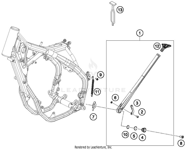 Side / Center Stand TE 300i CHASSIS - 2019 Schematic