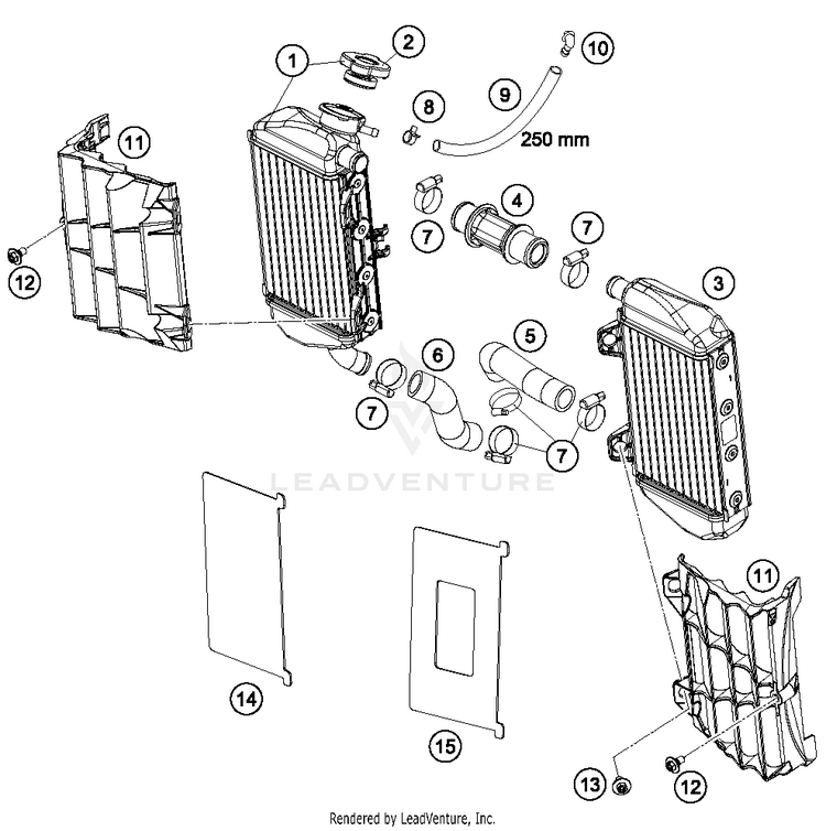 Cooling System TC 85 ENGINE - 2018 Schematic