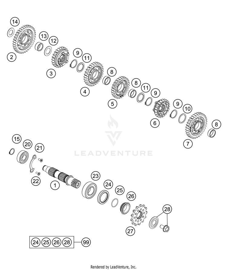Transmission Ii - Countershaft FE 501s Engine - 2021 Schematic