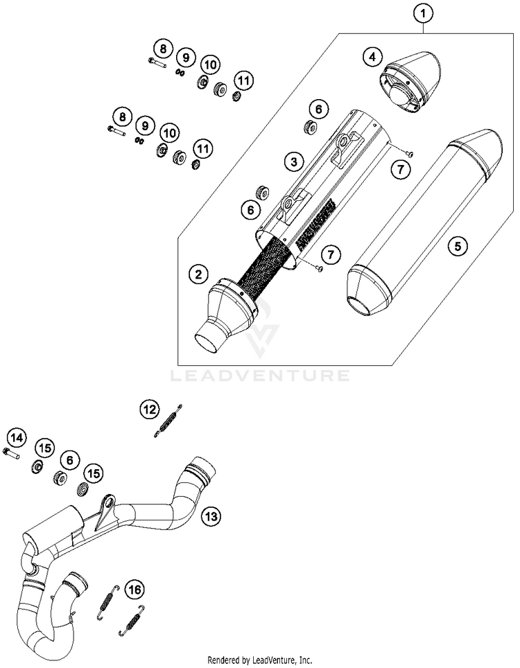 Exhaust System FC 250 CHASSIS - 2017 Schematic