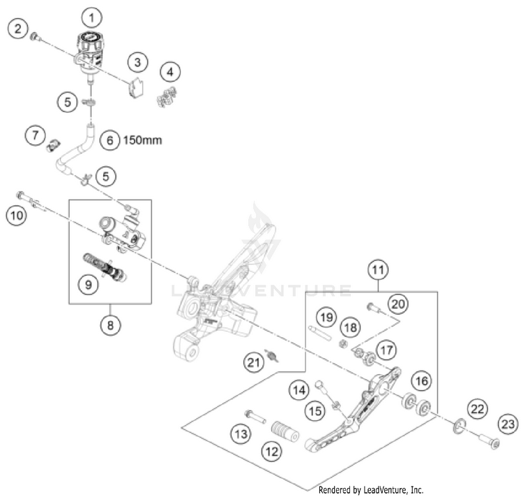 Rear Brake Control SVARTPILEN 801 CHASSIS - 2024 Schematic