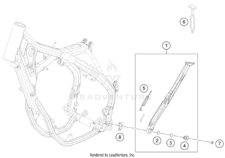 Side / Center Stand FX 350 CHASSIS - 2023 Schematic