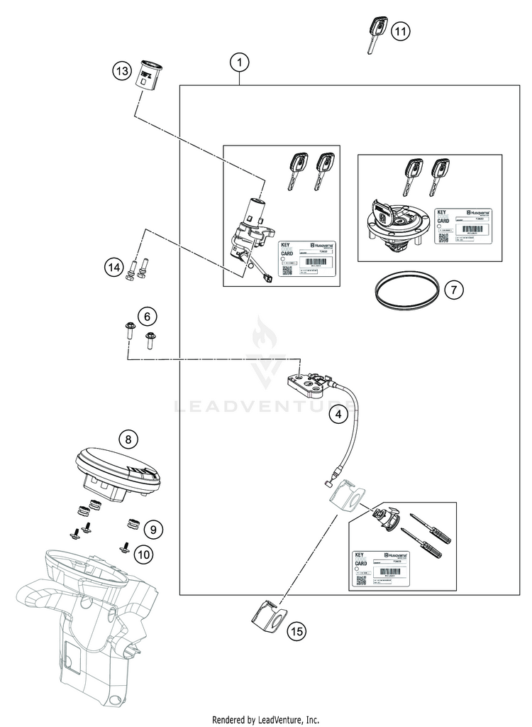 Instruments / Lock System VITPILEN 701 CHASSIS - 2020 Schematic