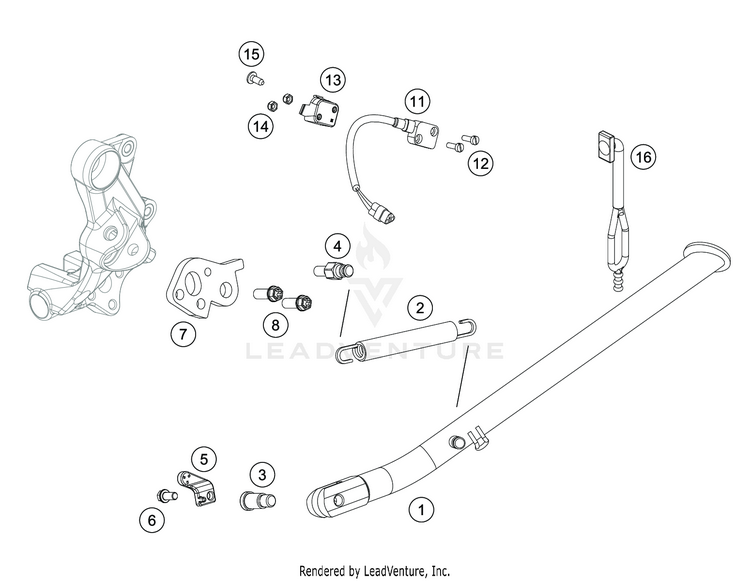 Side / Center Stand 701 ENDURO CHASSIS - 2019 Schematic