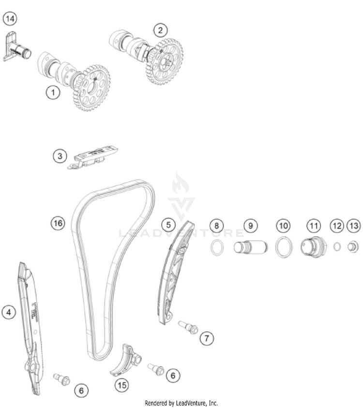 Timing Drive FC 350 Engine - 2023 Schematic