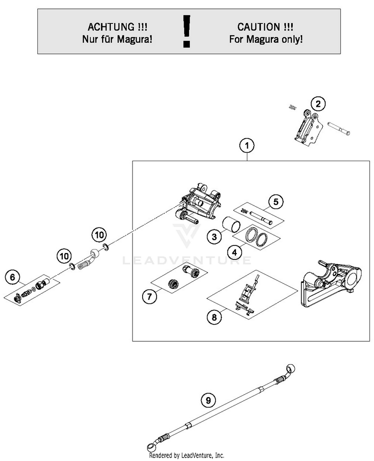 Rear Brake Caliper TX 300 CHASSIS - 2019 Schematic