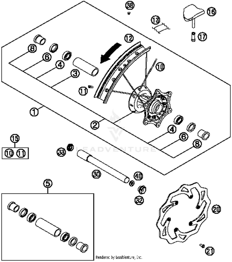 Front Wheel FC 450 CHASSIS - 2014 Schematic