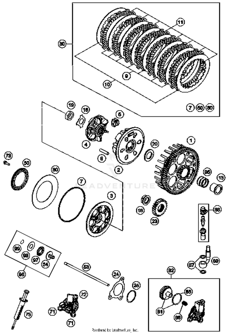 Clutch FE 350S ENGINE - 2015 Schematic