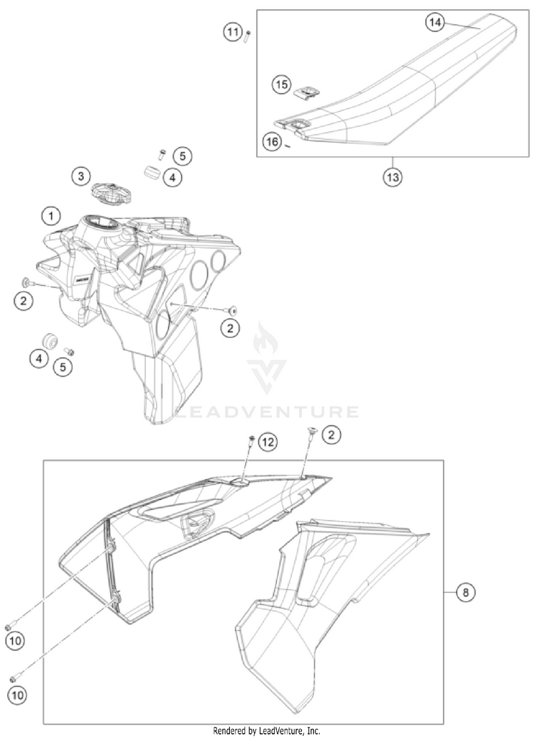 Tank, Seat Schematic