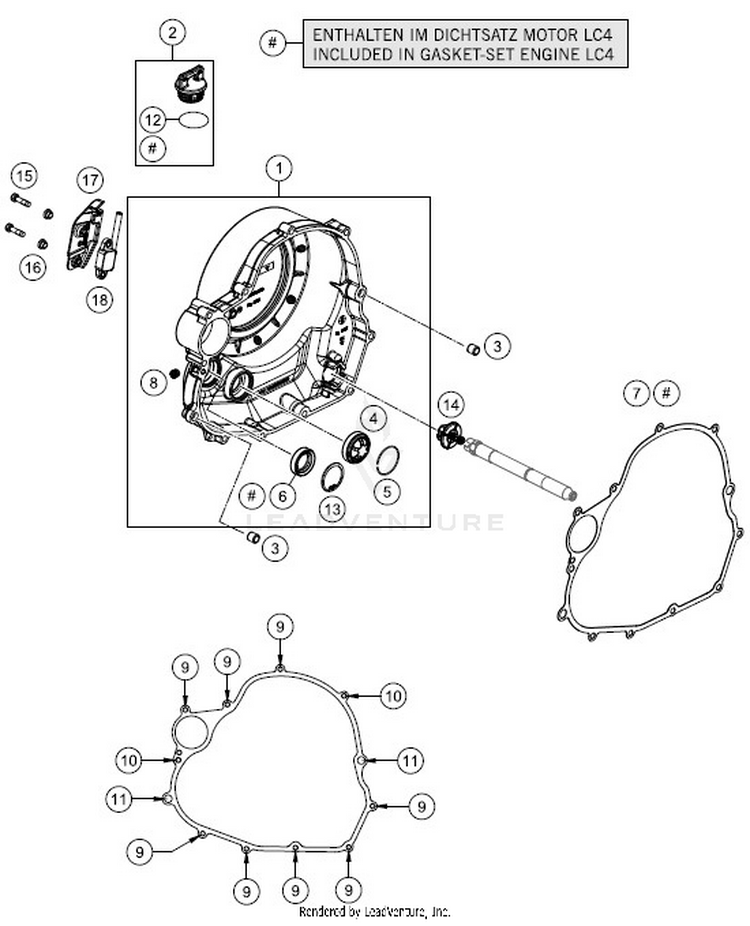 Clutch Cover 701 VITPILEN ENGINE - 2018 Schematic