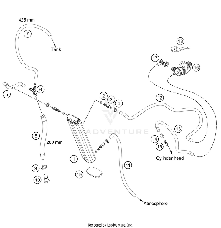 Evaporative Canister FE 350s CHASSIS - 2021 Schematic